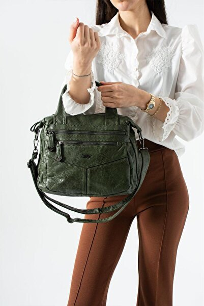 Baginn Vegan δερμάτινη γυναικεία τσάντα ώμου Retro Y.S.Deri τσάντα χειρός με ...