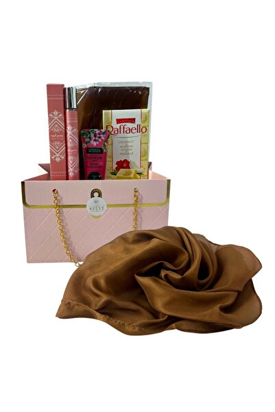 velve Premium Luxury Brown set, silk scarf, Badee Al Oud 35 ml, hand cream an...