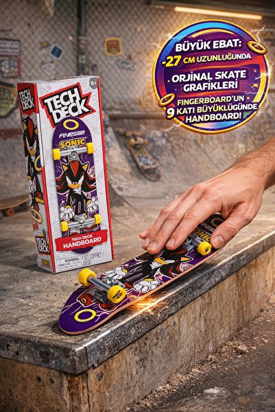 TOYFEST Tech Deck Finesse X Sonic The Hedgehog Handboard El Kaykayı Mini Skat...