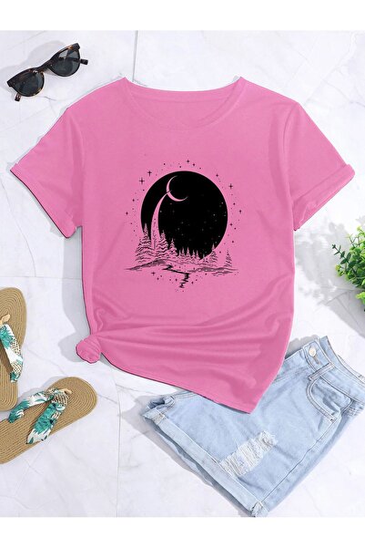 LOTS MODA Υπερμεγέθη μπλουζάκι με στάμπα AY