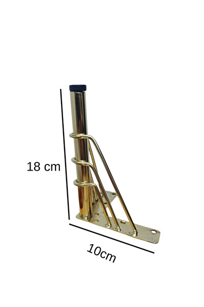 Rihan Mobilya 4'lü Metal Mobilya Ayağı Gold 18 cm Sehpa Puf Koltuk Ayağı Vida...