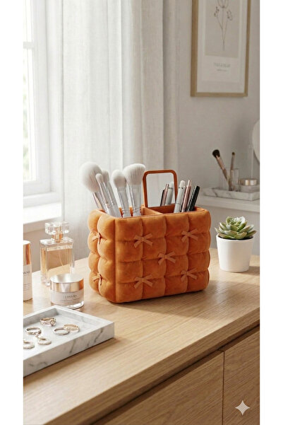 3D MESHİNG منظم مكياج بتصميم أنيق مع فيونكة مبطنة