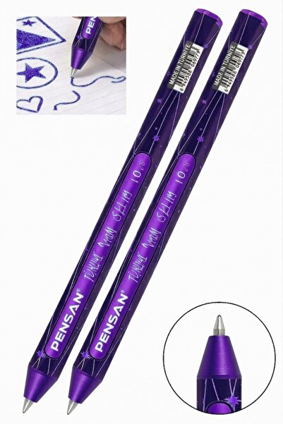 Artlantis Purple Glitter Ballpoint Pen 2 Pieces Pensan Jely Glitter Pilot Pen...