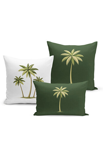 Bertille Home Σετ 3 καλύμματα μαξιλαριών με ψηφιακή εκτύπωση διπλής όψης της ...