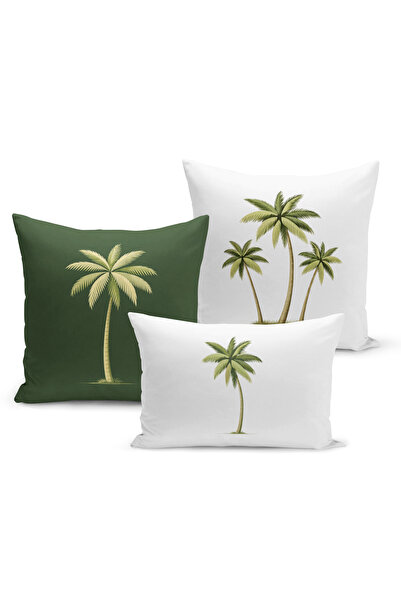 Bertille Home Σετ 3 καλύμματα μαξιλαριών με ψηφιακή εκτύπωση διπλής όψης της ...