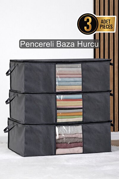 Funny Life Σετ 3 τεμαχίων διαφανών θηκών αποθήκευσης για παπλώματα και ρούχα ...