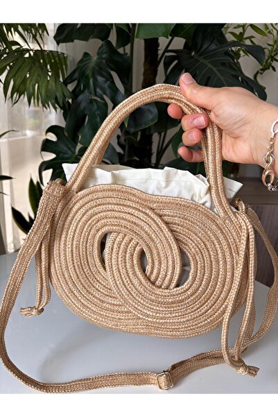 Nev Design Handmade, Casual, Straw Bag, with Inner Bag, Infinity Model