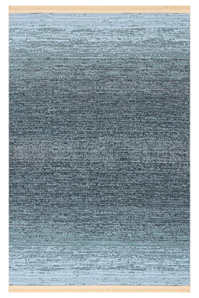 EKO HALI Kutnu Kilim KTN 01 Antrasit Modern Ombre Renk Geçişli Yıkanabilir Çift Taraflı Kilim
