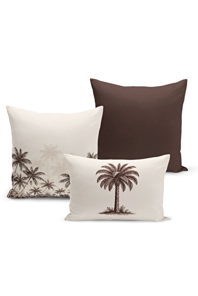 Bertille Home Σετ 3 καλύμματα μαξιλαριών με ψηφιακή εκτύπωση διπλής όψης της ...