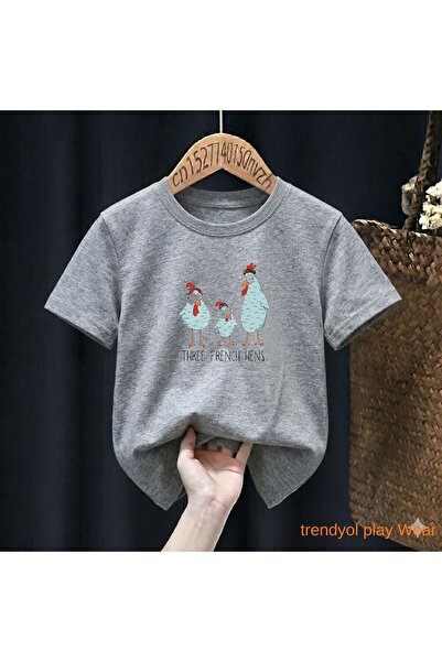 playwear Παιδικό unisex μπλουζάκι με στάμπα Three French Hens, 100% βαμβακερό...
