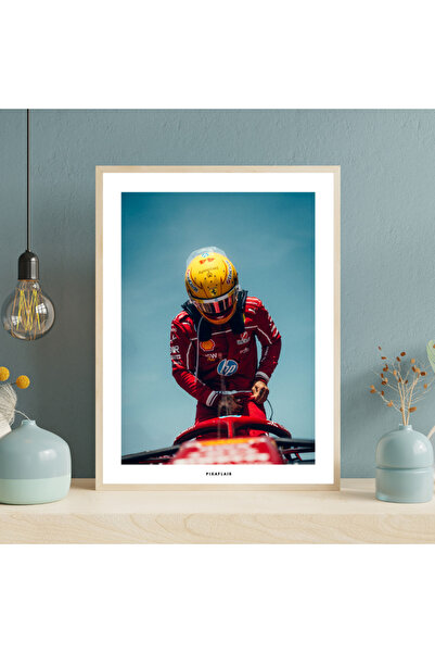 Pixaflair - Hamilton - Ferrari - Tablo - Çerçevesiz Film Poster