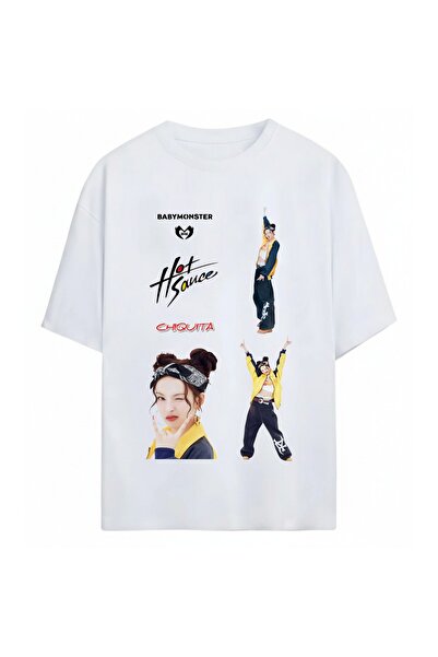 SVART WEAR تي شيرت Chiquita BabyMonster K-Pop للجنسين مقاس كبير 100% قطن
