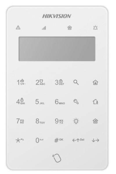 Hikvision AX PRO LCD Keypad DS-PK501LTM-HWE, Armare cu o singură atingere, 2 ...