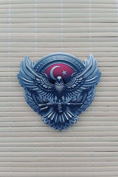 İZMİR ASKERİ MALZEME Turk Guvenlik Gokdogan Ayyildiz Kabartmali Tasarim 3D TP...