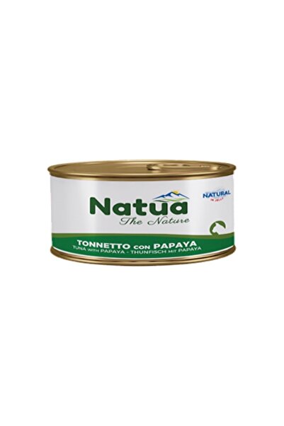 Natua طعام رطب للقطط من ماركة بنكهة التونة مع البابايا في الجيلي85غ