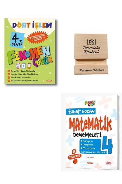 Fenomen Yayıncılık Fenomen 4. Sınıf Dört İşlem ve Matematik Denemeleri + Tele...