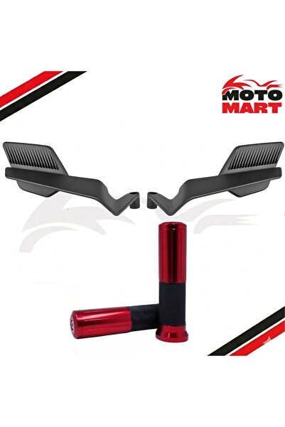motomart+ Tvs Ntorq 125 Aksesuar Seti-Katlanır Aynalı-Kırmızı -Ma18163