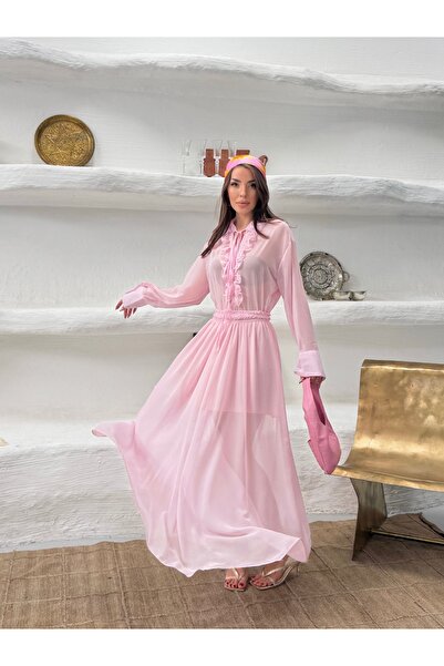 NEW STATION Remoda Multi-Chiffon Blouse and Skirt Set