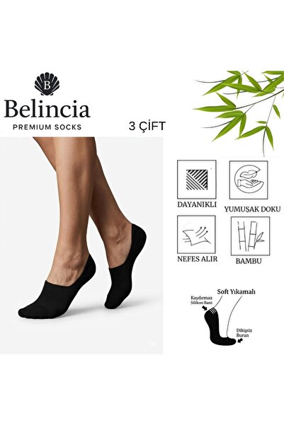 belincia Bamboo Men's Ballerina Socks Seamless Socks Invisible Anti-Odor Heel...
