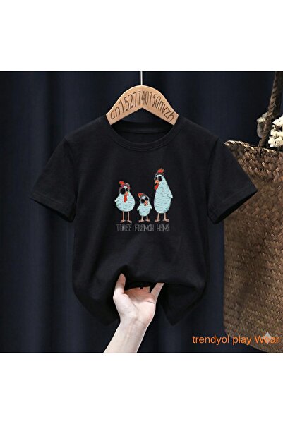playwear Παιδικό unisex μπλουζάκι με στάμπα Three French Hens, 100% βαμβακερό...