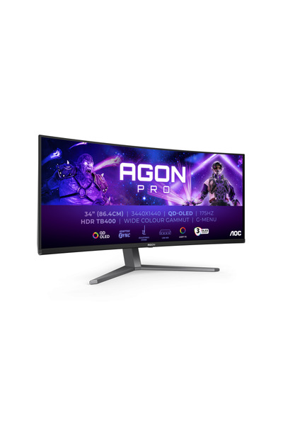 Aoc AG346UCD Monitor de gaming curbat QD-OLED Ultrawide WQHD de 34 de inci, 1...