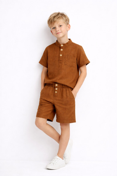 mini kanka Σετ σορτς για αγόρια 3-10 ετών με άνετη εφαρμογή, αναπνεύσιμο καλο...