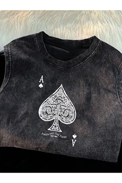 CLASSY.MODA Unisex Αμάνικο Υπερμεγέθες T-Shirt με στάμπα, Πλενόμενο, Street S...