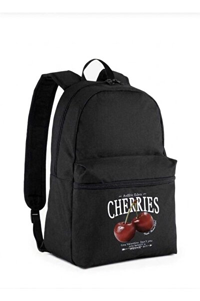 COHERENT Unisex Cheries Special Printed Daily Use Double Compartment Backpack...
