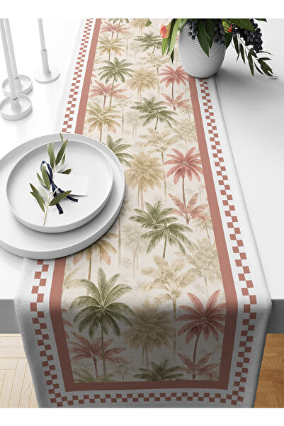 Bertille Home Palmiye Series 140X40 cm Digital Printed Runner (Palm Tree)