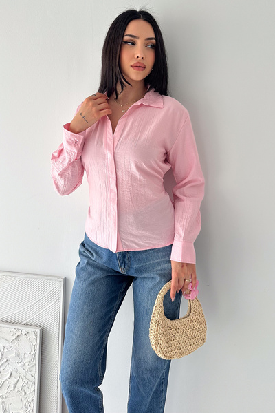 Noa&Noa Γυναικεία μπλούζα με διπλό γιακά – Κομψό βασικό πουκάμισο με λαιμόκοψη V