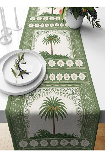 Bertille Home Palmiye Series 140X40 cm Digital Printed Runner (Palm Tree)