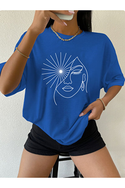 SUNFREE Power Woman Printed Oversize Basic Summer Women's Tshirt