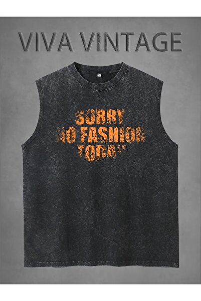 CLASSY.MODA Unisex Αμάνικο Υπερμεγέθες T-Shirt με στάμπα, Πλενόμενο, Street S...