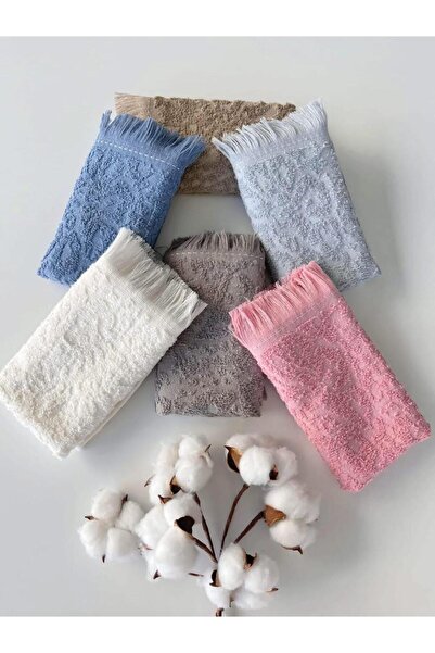 EM&FA TEKSTİL Cotton Kitchen Towels, Pack of 6, Mixed Color Sizes (30/50)