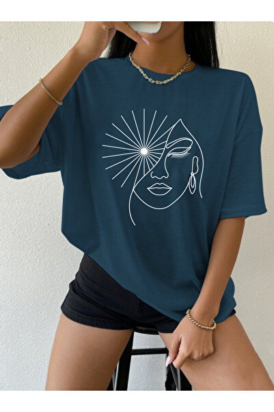 SUNFREE Power Woman Printed Oversize Basic Summer Women's Tshirt