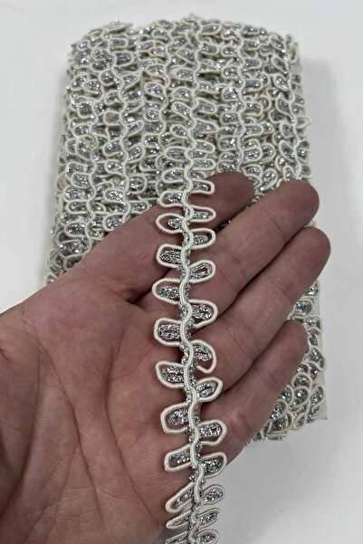 Hobigram Cream Silver Ravi Decorative Ribbon – Handcrafted Ornamental Ribbon ...