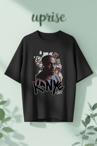 Vordevia Μπλουζάκι Kanye West με στάμπα από βαμβάκι σε μεγάλο μέγεθος