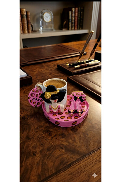 RivelCandle Pink Leopard Stone Powder Production Cup Set for 1 Person
