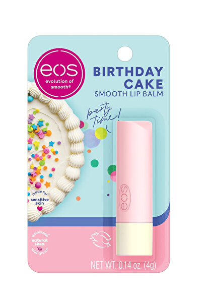 Eos مرطب شفاه من زبدة الشيا من ماركة eos، بنكهة كعكة عيد الميلاد (Birthday Ca...