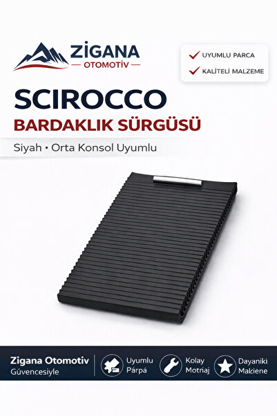 zigana otomotiv VW Scirocco Bardaklık Sürgüsü Siyah | Orta Konsol Kapak Mekan...