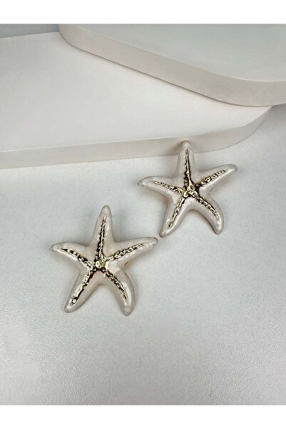 Kius White Starfish Earrings