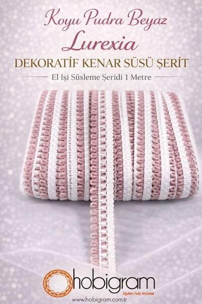 Hobigram Σκούρα Λευκή Πούδρα Lurexia Διακοσμητική Κορδέλα Τελειώματος Άκρων –...