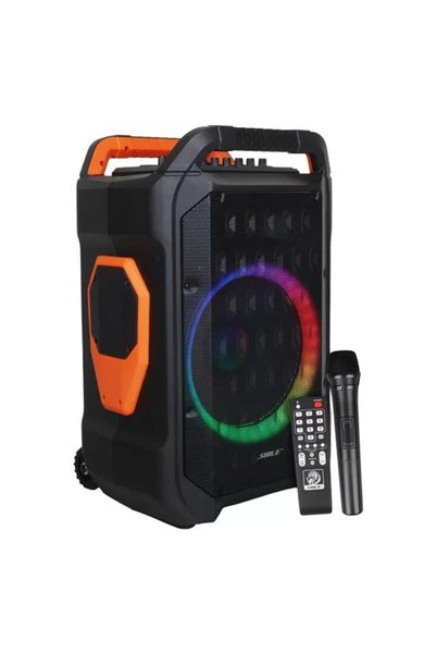 Shile Sl-10 120 Watt Taşınabilir Seyyar Amfi Hoparlör Kablosuz 1 El + 1 Yaka Mikrofonlu Kumandalı Us