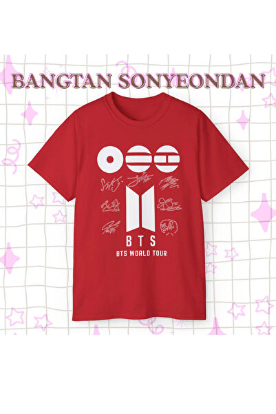 barsdepo BTS World Tour 2026 Arirang - Μπλουζάκι από βαμβάκι με τυπωμένη υπογ...