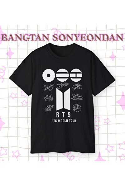 barsdepo BTS World Tour 2026 Arirang - Μπλουζάκι από βαμβάκι με τυπωμένη υπογ...