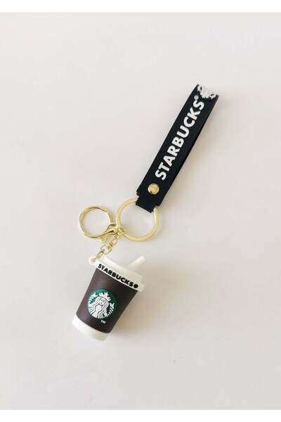 Halley Concept Silicone Coffee Cup Charm Keychain Brown Mini Cup Figured Acce...