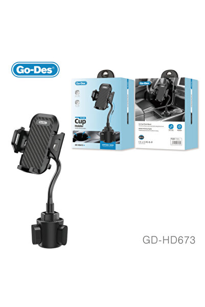 Go-Des Car Cup Holder Phone Mount 360° Adjustable Flexible Arm Stand for Safe...