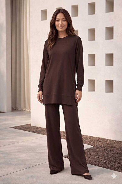 Puane Costum de damă cu pantaloni și detaliu cu fermoar lateral 14470