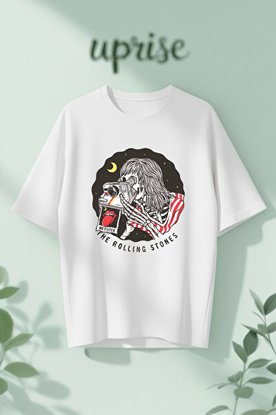 Vordevia Tricou oversize din bumbac cu imprimeu The Rolling Stones