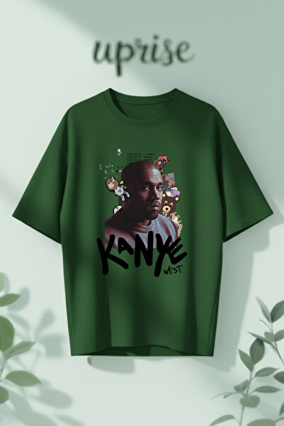 Vordevia Μπλουζάκι Kanye West με στάμπα από βαμβάκι σε μεγάλο μέγεθος